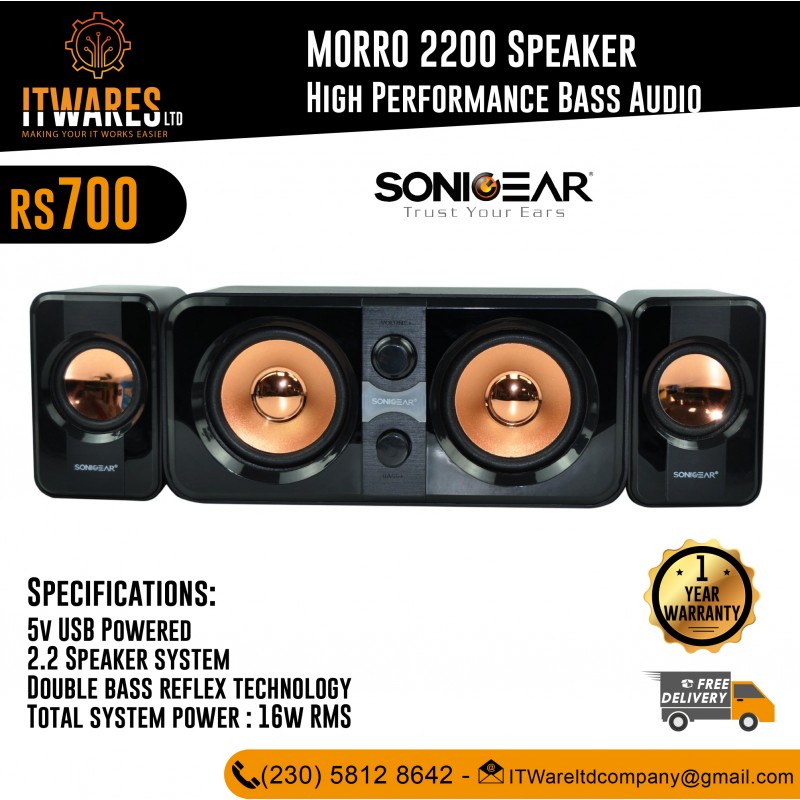 sonicgear morro 2200 bass audio usb 2.2 speaker