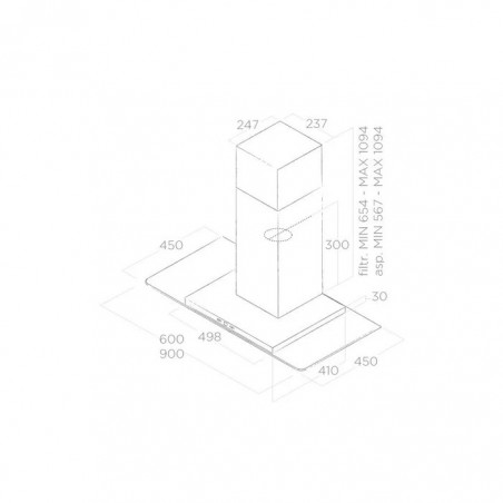 ELICA TRIBE 60cm Chimney Hood